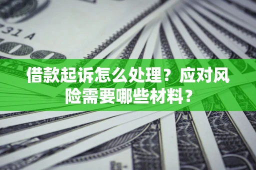武汉借款起诉怎么处理？应对风险需要哪些材料？