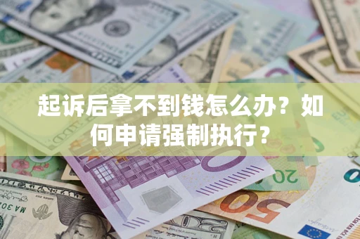 武汉起诉后拿不到钱怎么办？如何申请强制执行？