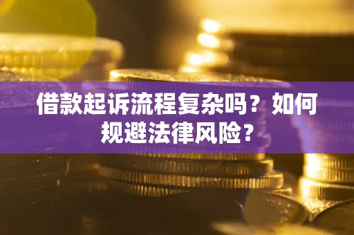 武汉借款起诉流程复杂吗？如何规避法律风险？
