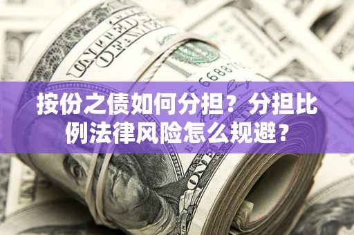 武汉按份之债如何分担？分担比例法律风险怎么规避？