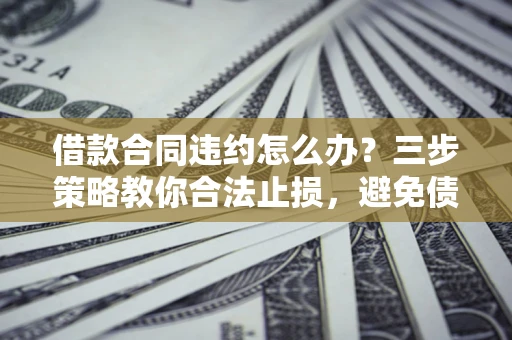 武汉借款合同违约怎么办？三步策略教你合法止损，避免债务危机升级
