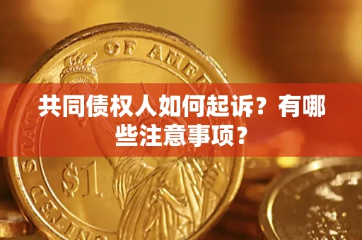 武汉共同债权人如何起诉？有哪些注意事项？